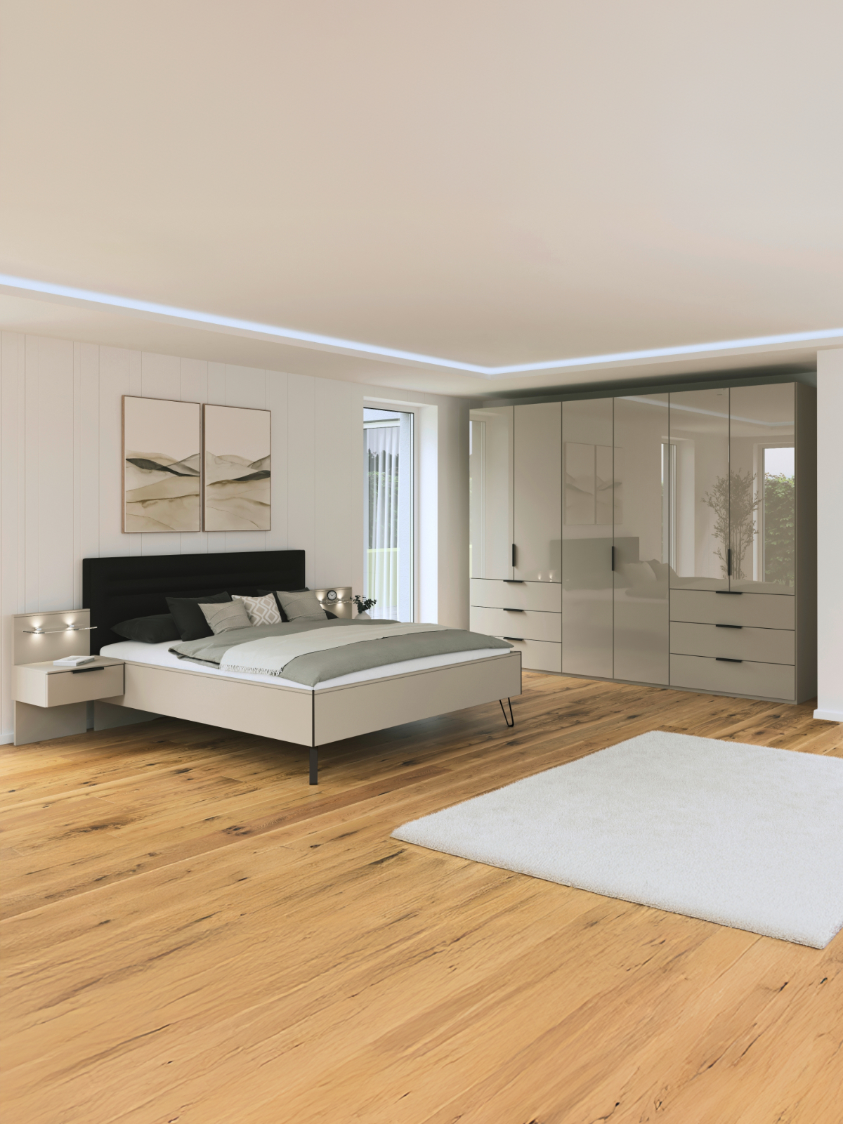 Bett Schrank